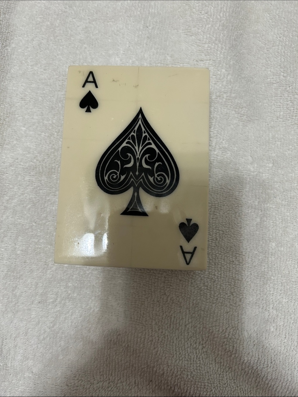 Ace of Spades - Black on Cream card box